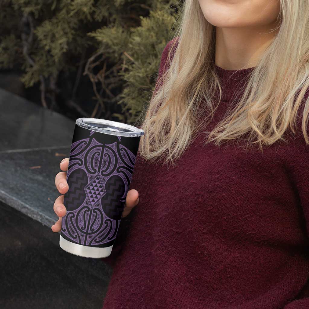Waiporoporo Maori Ta Moko Poutama Art Tumbler Cup