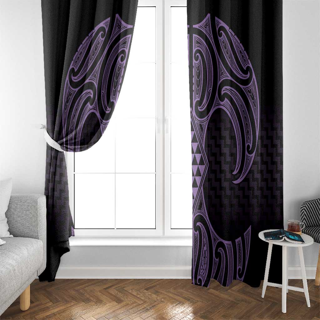 Waiporoporo Maori Ta Moko Poutama Art Window Curtain LT9 - Polynesian Pride