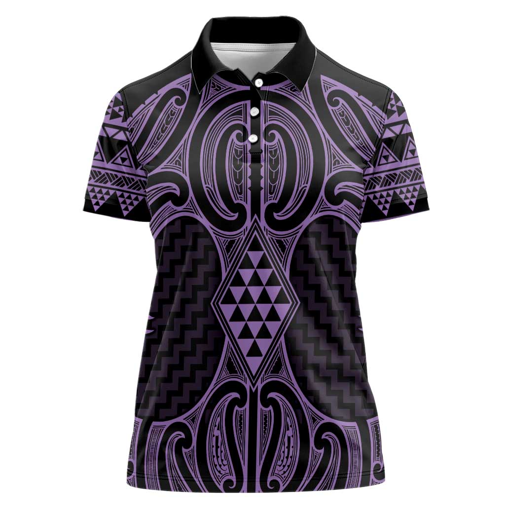 Waiporoporo Maori Ta Moko Poutama Art Women Polo Shirt