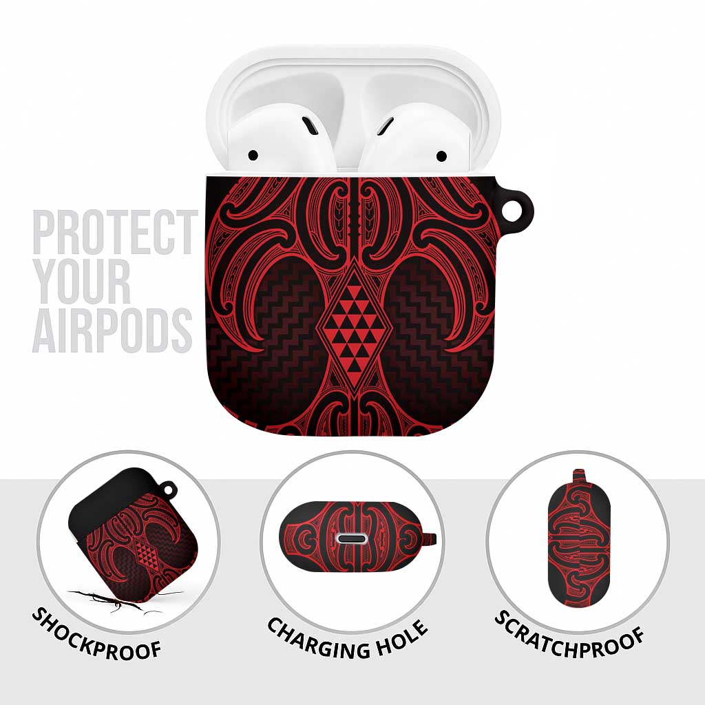 Whero Maori Ta Moko Poutama Art AirPods Case - Polynesian Pride