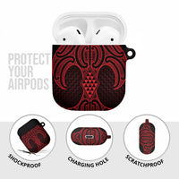 Whero Maori Ta Moko Poutama Art AirPods Case - Polynesian Pride