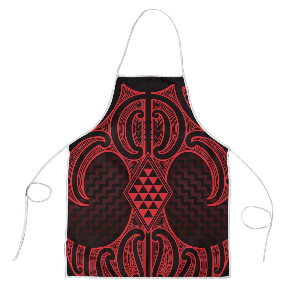 Whero Maori Ta Moko Poutama Art Apron - Polynesian Pride