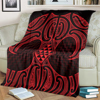 Whero Maori Ta Moko Poutama Art Blanket