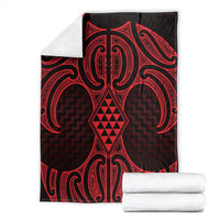 Whero Maori Ta Moko Poutama Art Blanket