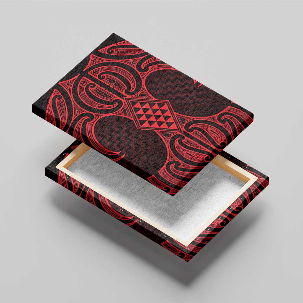 Whero Maori Ta Moko Poutama Art Canvas Wall Art