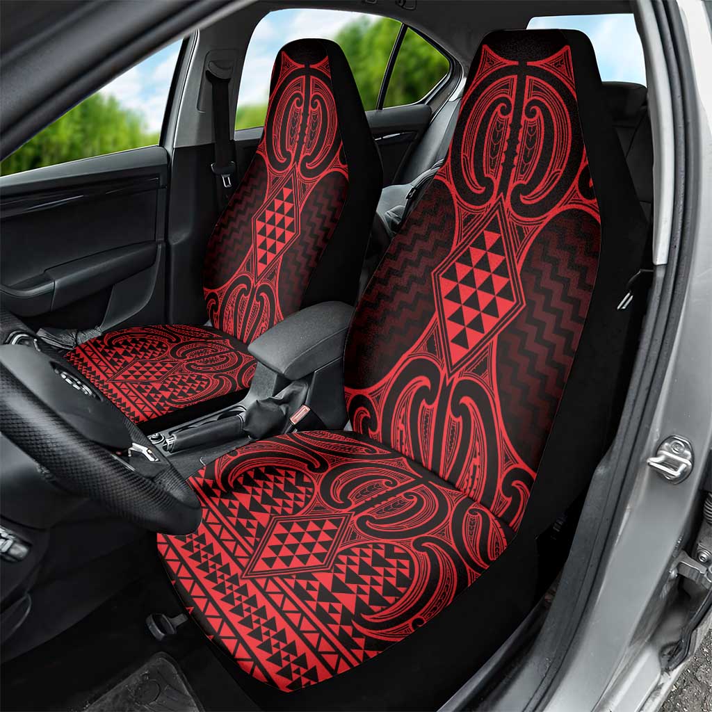 Whero Maori Ta Moko Poutama Art Car Seat Cover
