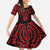 Whero Maori Ta Moko Poutama Art Family Matching Off The Shoulder Long Sleeve Dress and Hawaiian Shirt