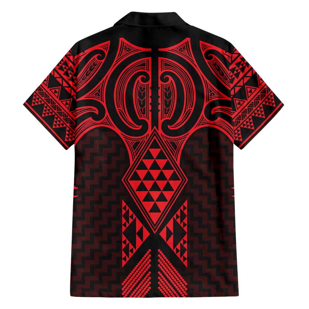 Whero Maori Ta Moko Poutama Art Family Matching Puletasi and Hawaiian Shirt