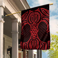 Whero Maori Ta Moko Poutama Art Garden Flag