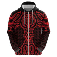 Whero Maori Ta Moko Poutama Art Hoodie