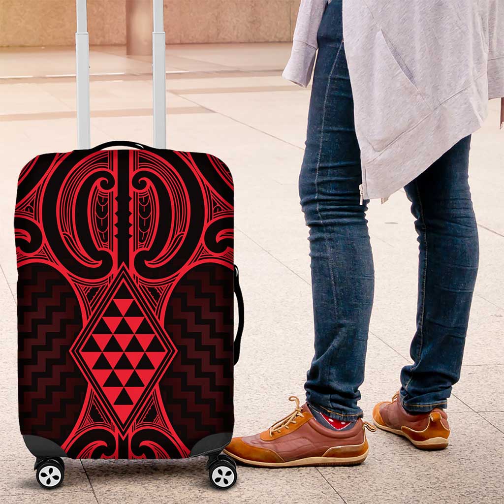 Whero Maori Ta Moko Poutama Art Luggage Cover