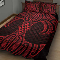 Whero Maori Ta Moko Poutama Art Quilt Bed Set