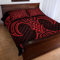 Whero Maori Ta Moko Poutama Art Quilt Bed Set