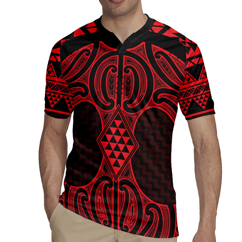 Whero Maori Ta Moko Poutama Art Rugby Jersey