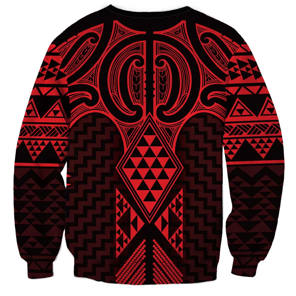 Whero Maori Ta Moko Poutama Art Sweatshirt