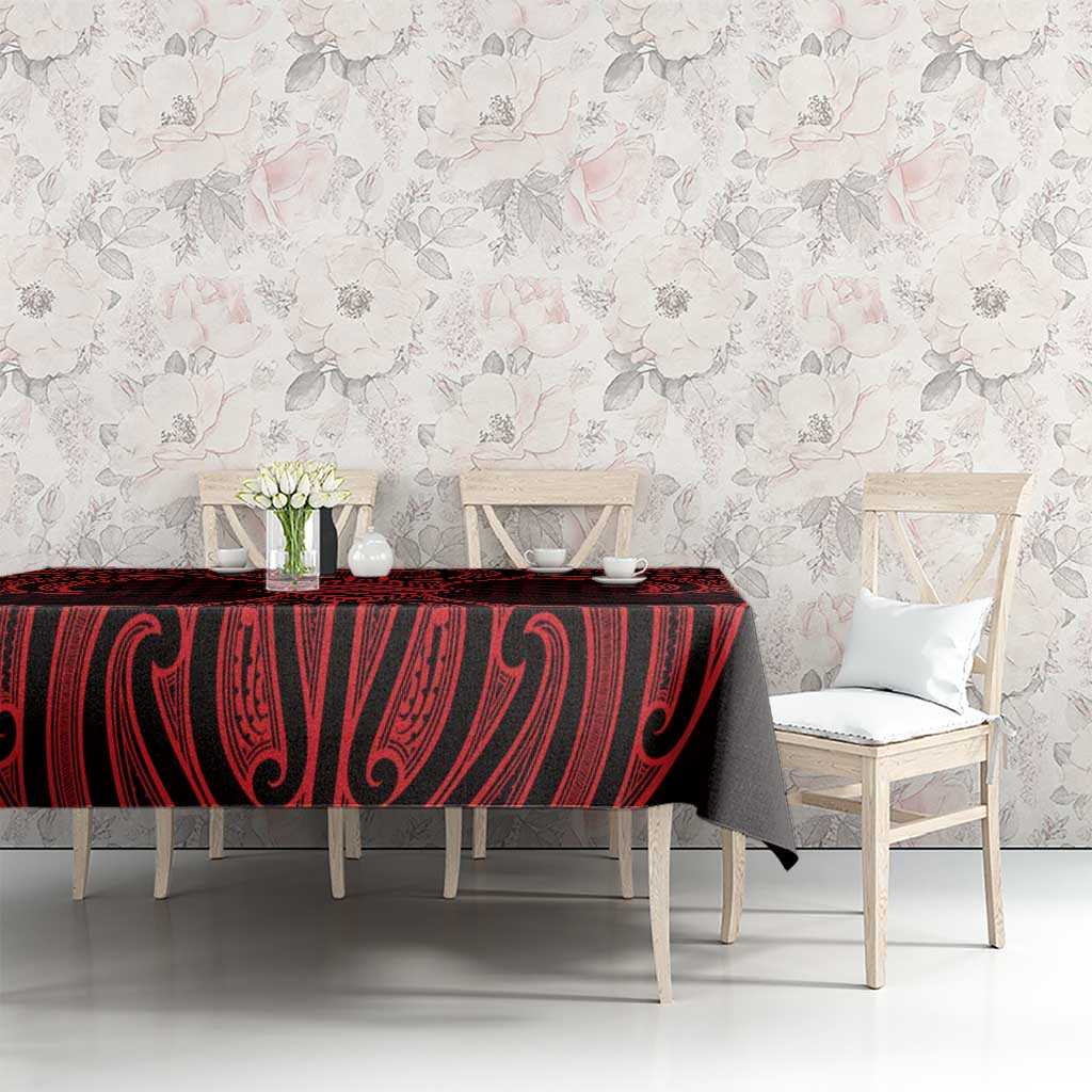 Whero Maori Ta Moko Poutama Art Tablecloth
