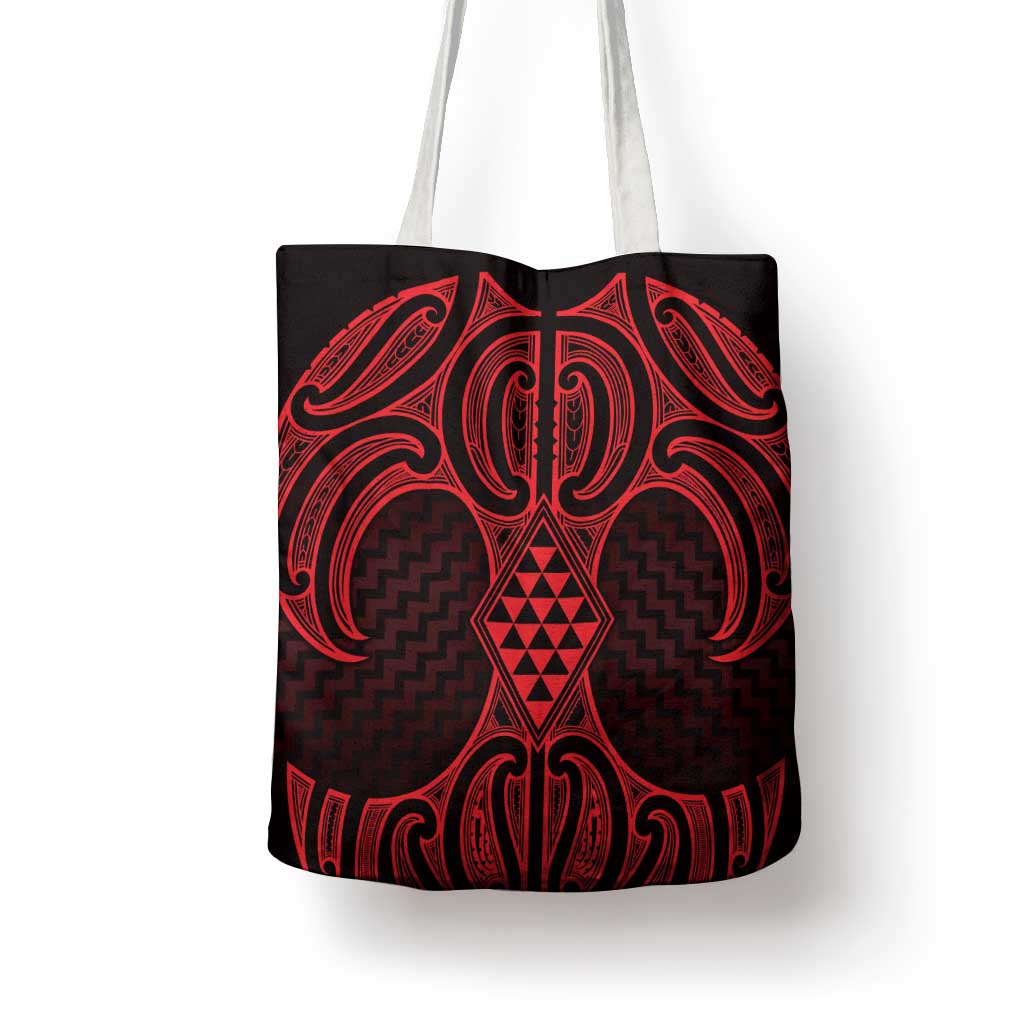 Whero Maori Ta Moko Poutama Art Tote Bag - Polynesian Pride