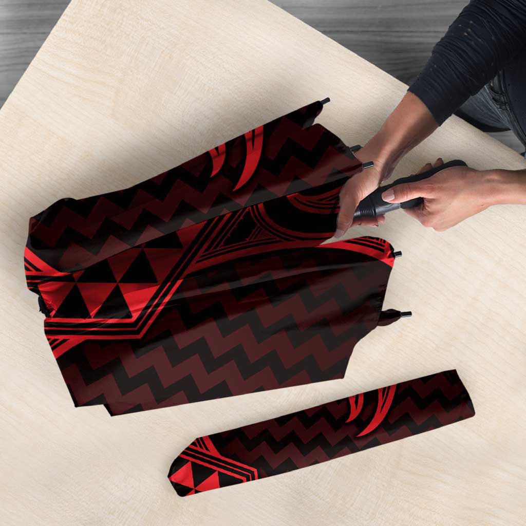 Whero Maori Ta Moko Poutama Art Umbrella - Polynesian Pride