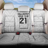 New Zealand Rangatira Custom Back Car Seat Cover All White Niho Taniwha Maori Tribal LT9 One Size White - Polynesian Pride