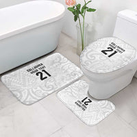 New Zealand Rangatira Custom Bathroom Set All White Niho Taniwha Maori Tribal - Polynesian Pride