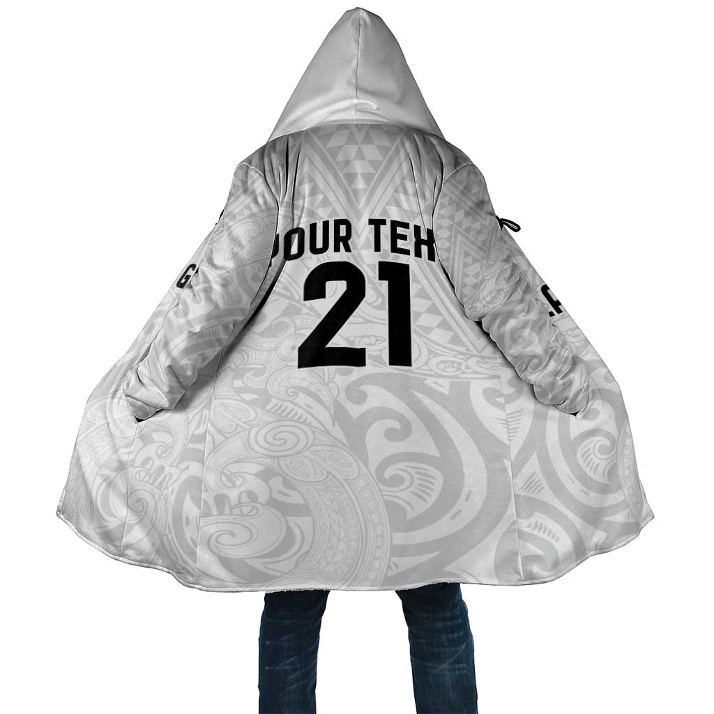 New Zealand Rangatira Custom Cloak All White Niho Taniwha Maori Tribal - Polynesian Pride