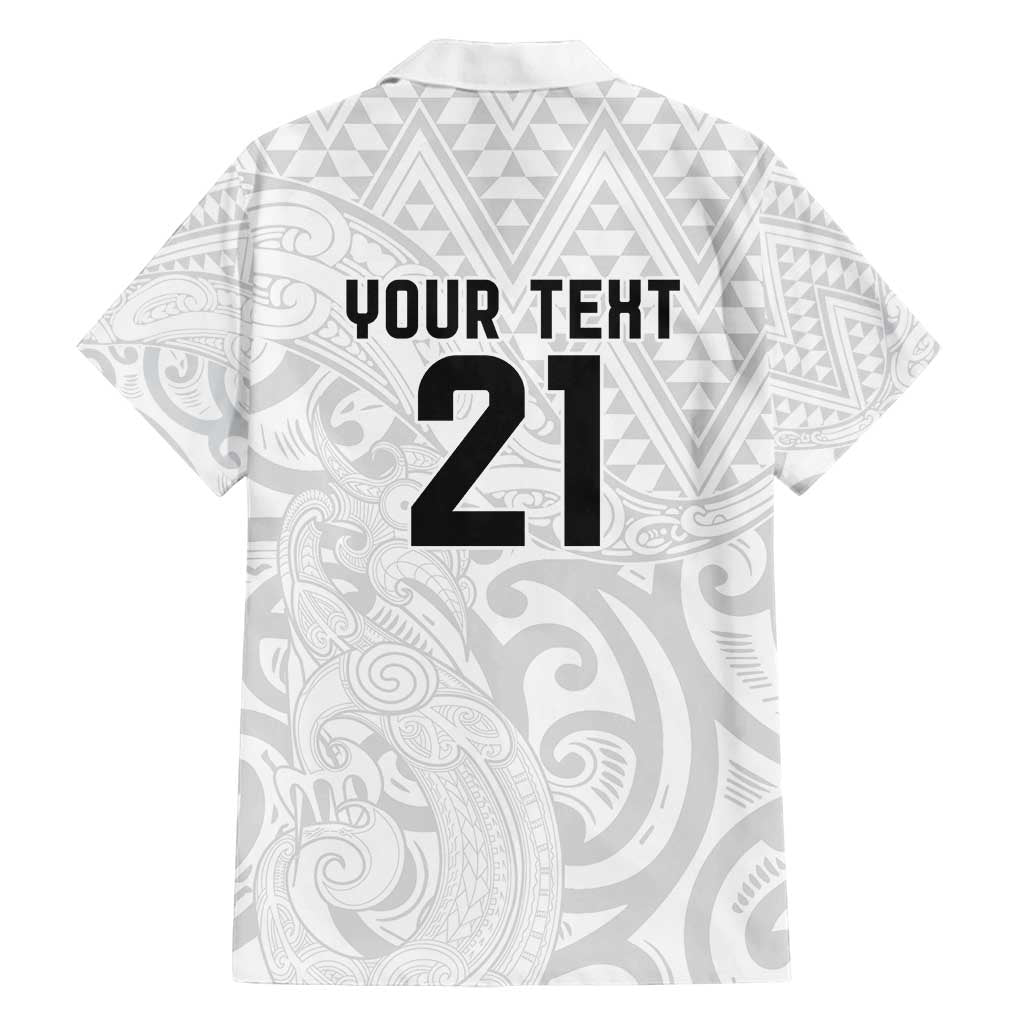 New Zealand Rangatira Custom Family Matching Summer Maxi Dress and Hawaiian Shirt All White Niho Taniwha Maori Tribal LT9 - Polynesian Pride