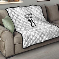 New Zealand Rangatira Custom Quilt All White Niho Taniwha Maori Tribal