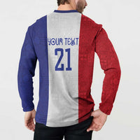 New Zealand Rugby Pacific Personalised Button Sweatshirt Maori Style Tribal Tapa Pattern LT9 - Polynesian Pride