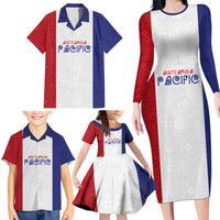 New Zealand Rugby Pacific Personalised Family Matching Long Sleeve Bodycon Dress and Hawaiian Shirt Maori Style Tribal Tapa Pattern LT9 - Polynesian Pride