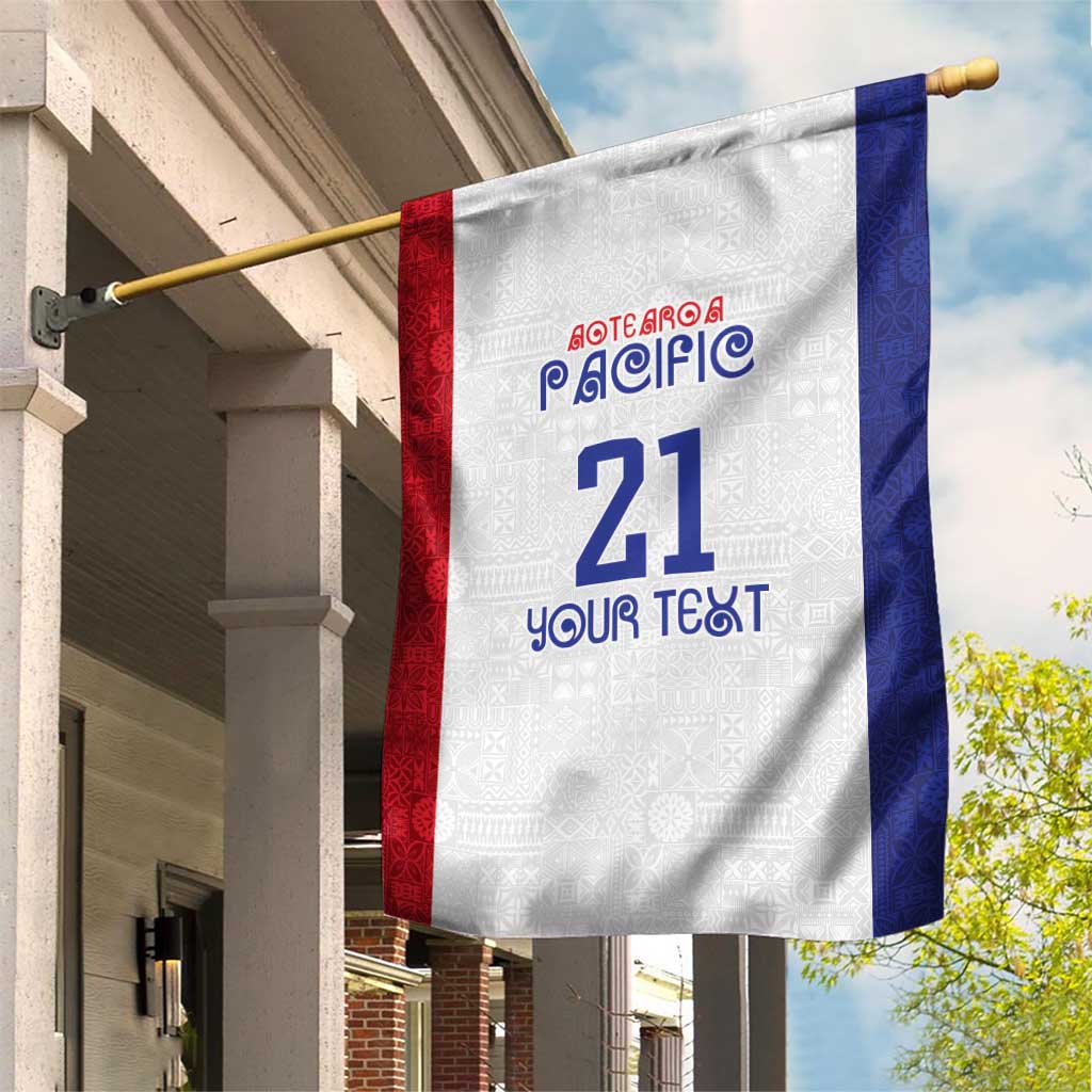 New Zealand Rugby Pacific Personalised Garden Flag Maori Style Tribal Tapa Pattern