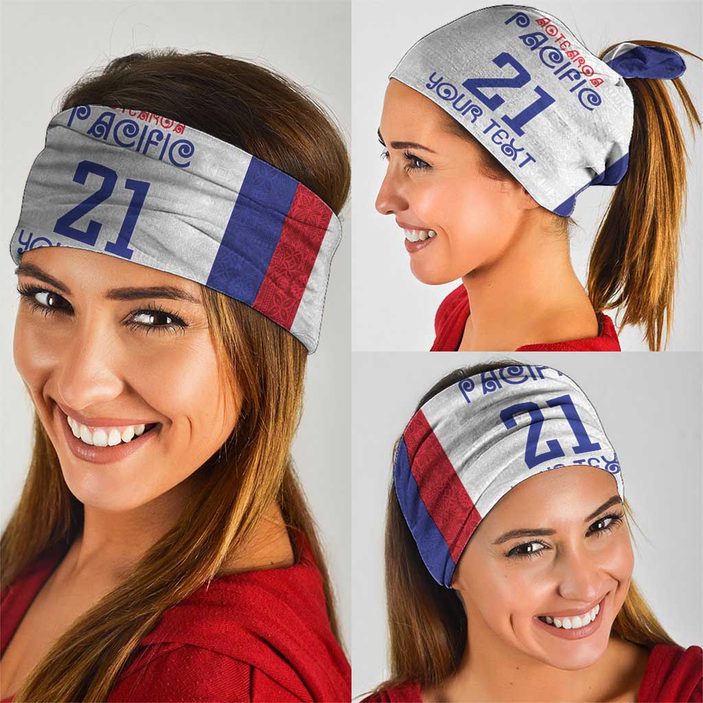 New Zealand Rugby Pacific Personalised Neck Gaiter Maori Style Tribal Tapa Pattern - Polynesian Pride