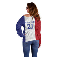 New Zealand Rugby Pacific Personalised Off Shoulder Sweater Maori Style Tribal Tapa Pattern