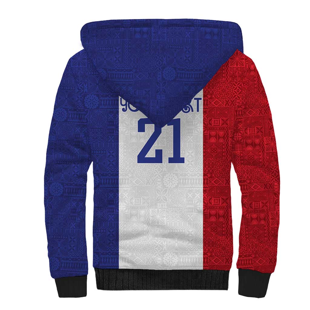 New Zealand Rugby Pacific Personalised Sherpa Hoodie Maori Style Tribal Tapa Pattern