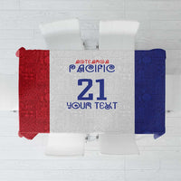 New Zealand Rugby Pacific Personalised Tablecloth Maori Style Tribal Tapa Pattern LT9 White - Polynesian Pride