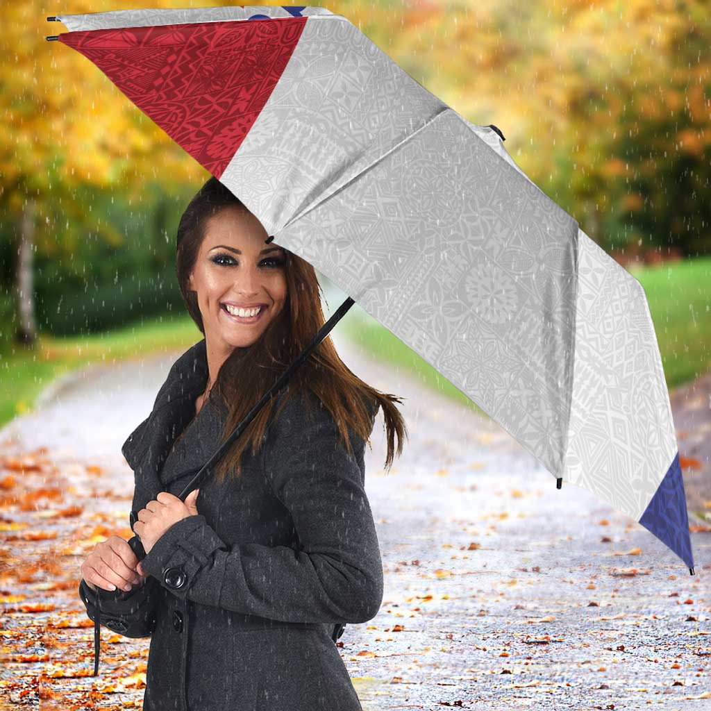 New Zealand Rugby Pacific Personalised Umbrella Maori Style Tribal Tapa Pattern - Polynesian Pride