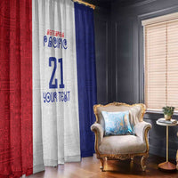New Zealand Rugby Pacific Personalised Window Curtain Maori Style Tribal Tapa Pattern LT9 - Polynesian Pride