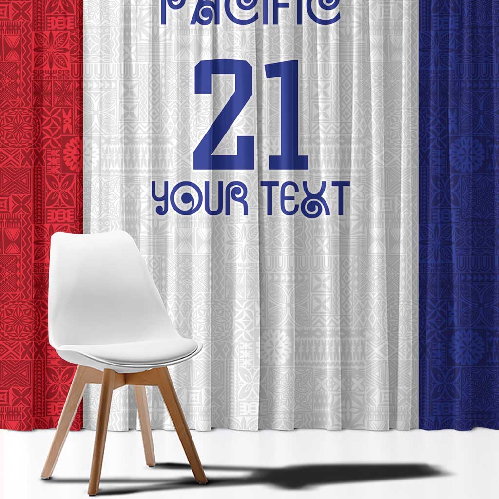 New Zealand Rugby Pacific Personalised Window Curtain Maori Style Tribal Tapa Pattern LT9 - Polynesian Pride