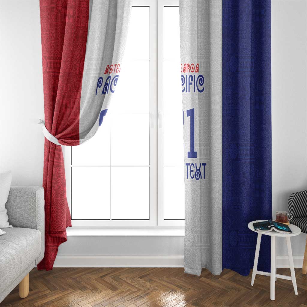 New Zealand Rugby Pacific Personalised Window Curtain Maori Style Tribal Tapa Pattern LT9 - Polynesian Pride