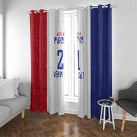 New Zealand Rugby Pacific Personalised Window Curtain Maori Style Tribal Tapa Pattern LT9 With Grommets White - Polynesian Pride