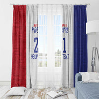 New Zealand Rugby Pacific Personalised Window Curtain Maori Style Tribal Tapa Pattern LT9 - Polynesian Pride