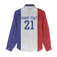 New Zealand Rugby Pacific Personalised Women Casual Shirt Maori Style Tribal Tapa Pattern