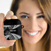 New Zealand Rugby Pacific Personalised AirPods Case All Black Maori Pasifika Fern Pattern - Polynesian Pride