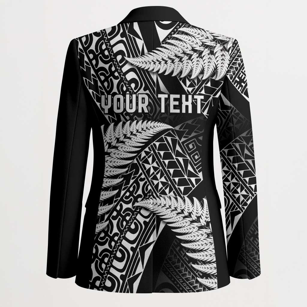 New Zealand Rugby Pacific Personalised Blazer All Black Maori Pasifika Fern Pattern LT9 - Polynesian Pride