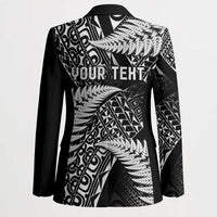 New Zealand Rugby Pacific Personalised Blazer All Black Maori Pasifika Fern Pattern LT9 - Polynesian Pride