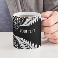 New Zealand Rugby Pacific Personalised Ceramic Mug All Black Maori Pasifika Fern Pattern - Polynesian Pride