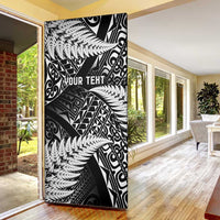 New Zealand Rugby Pacific Personalised Door Cover All Black Maori Pasifika Fern Pattern - Polynesian Pride