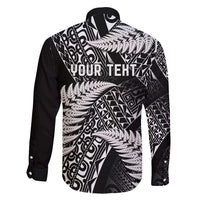 New Zealand Rugby Pacific Personalised Family Matching Long Sleeve Bodycon Dress and Hawaiian Shirt All Black Maori Pasifika Fern Pattern LT9 - Polynesian Pride
