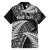 New Zealand Rugby Pacific Personalised Family Matching Off The Shoulder Long Sleeve Dress and Hawaiian Shirt All Black Maori Pasifika Fern Pattern