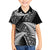 New Zealand Rugby Pacific Personalised Family Matching Off The Shoulder Long Sleeve Dress and Hawaiian Shirt All Black Maori Pasifika Fern Pattern
