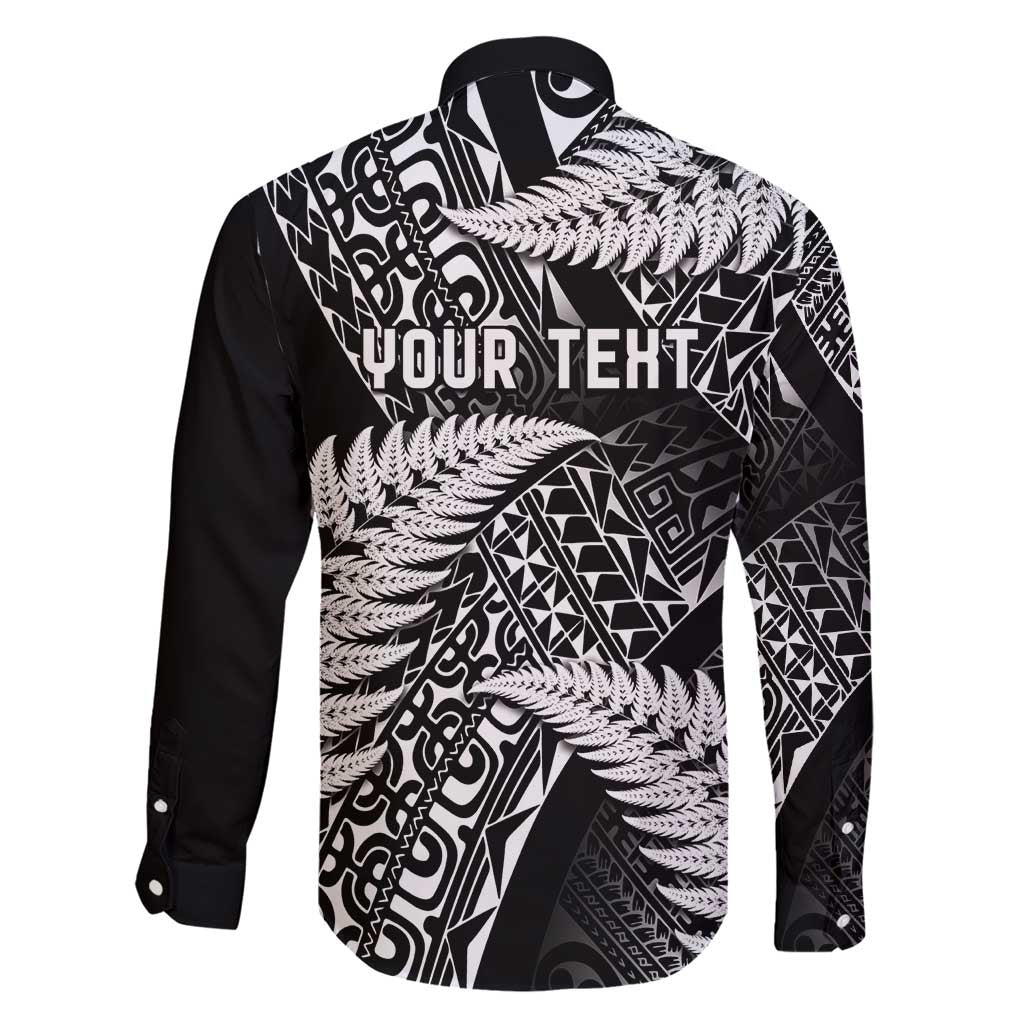 New Zealand Rugby Pacific Personalised Family Matching Short Sleeve Bodycon Dress and Hawaiian Shirt All Black Maori Pasifika Fern Pattern LT9 - Polynesian Pride